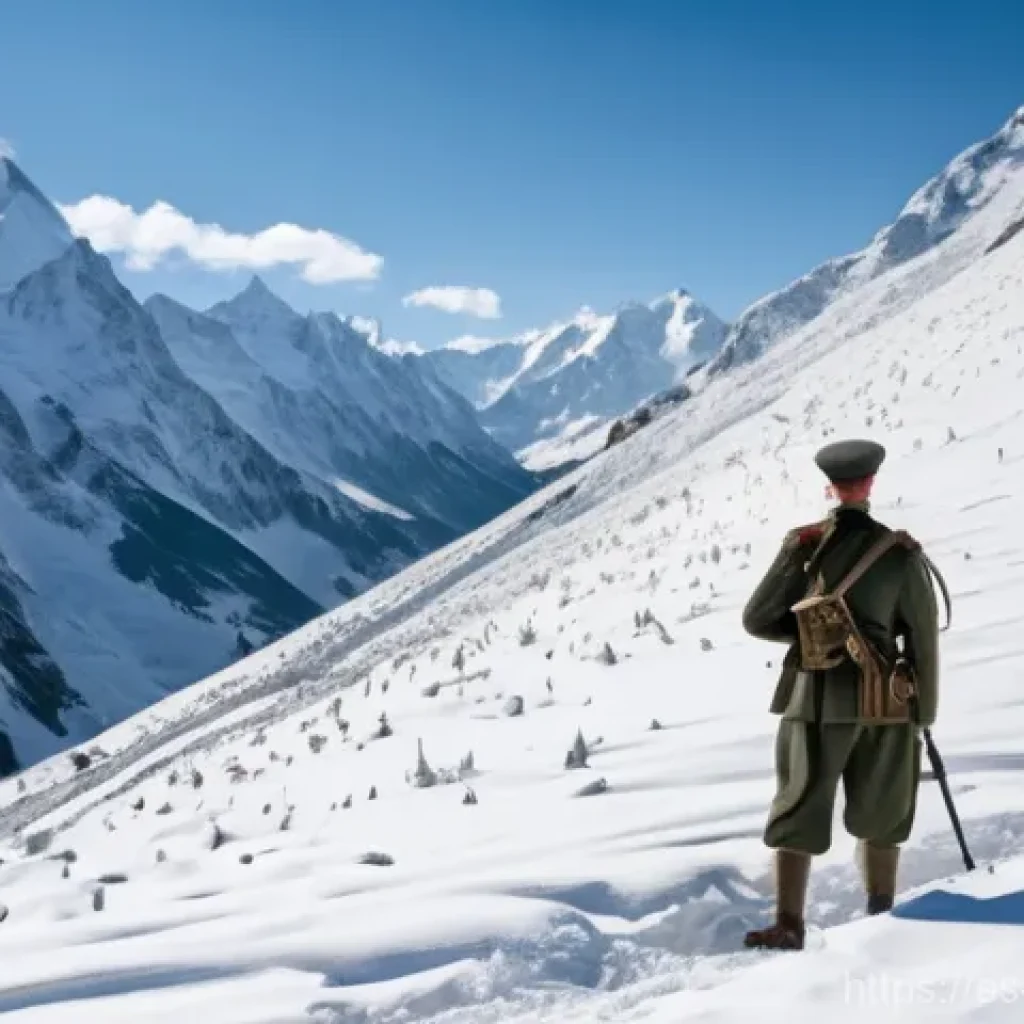 제2차 세계대전과 스위스의 역할 - **"A panoramic, wide-angle shot of the majestic Swiss Alps during the height of World War II. The sc...