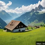 Home 23 스위스 연방의 탄생과 발전 - A detailed medieval Alpine scene depicting the first pact of survival among the three Swiss cantons ...