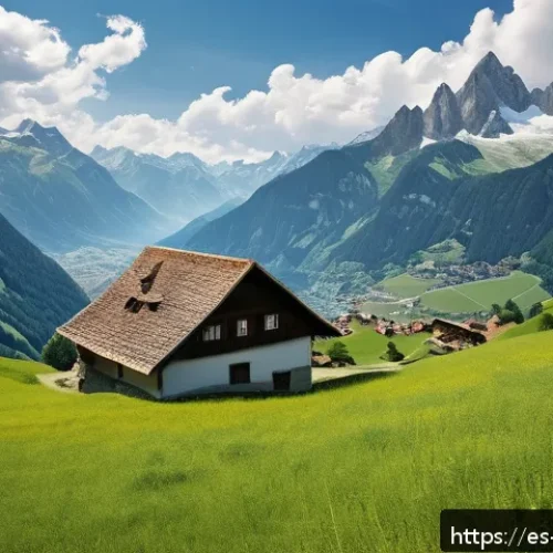 Home 17 스위스 연방의 탄생과 발전 - A detailed medieval Alpine scene depicting the first pact of survival among the three Swiss cantons ...